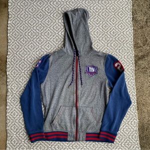 NEW YORK GIANTS NFL Apparel Varsity-style Full-zip Hooded Jacket Size Large